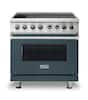 Front. Viking - 5 Series 5.6 Cu. Ft. Freestanding Electric Induction Range - Squall.