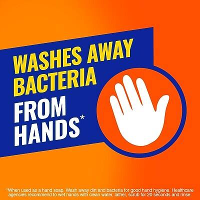 WASHES AWAY BACTERIA FROM HANDS*

"When used as a hand soap, wash away dirt and bacteria for good hand hygiene. Healthcare agencies recommend to wet hands with clean water, lather, scrub for 20 seconds and rinse."