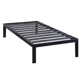 Hivvago - Twin size Sturdy Metal Platform Bed Frame with Wide Steel Slats - Black