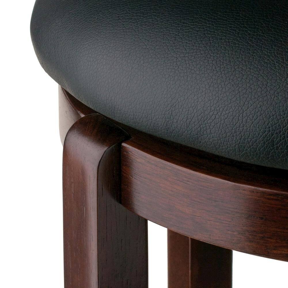 Alt View 2. FurniFact - Bar Stool - Walnut / Black.