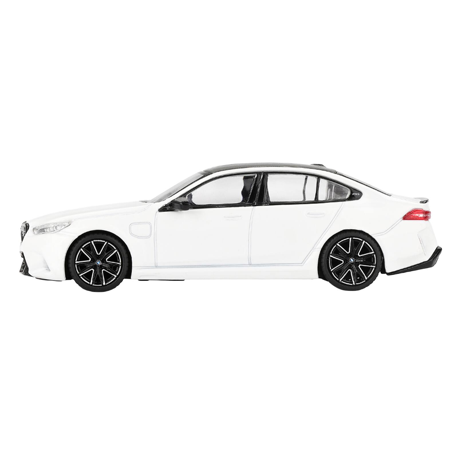 Alt View 1. True Scale Miniatures - BMW M5 Alpine White with Carbon Top Limited Edition 1/64 Diecast Model Car by Mini GT.