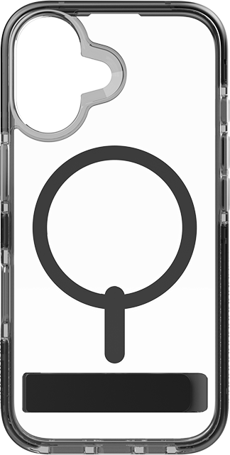 ZAGG - Piccadilly Snap Case w/Kickstand and MagSafe for iPhone 16 Plus - Clear/Black