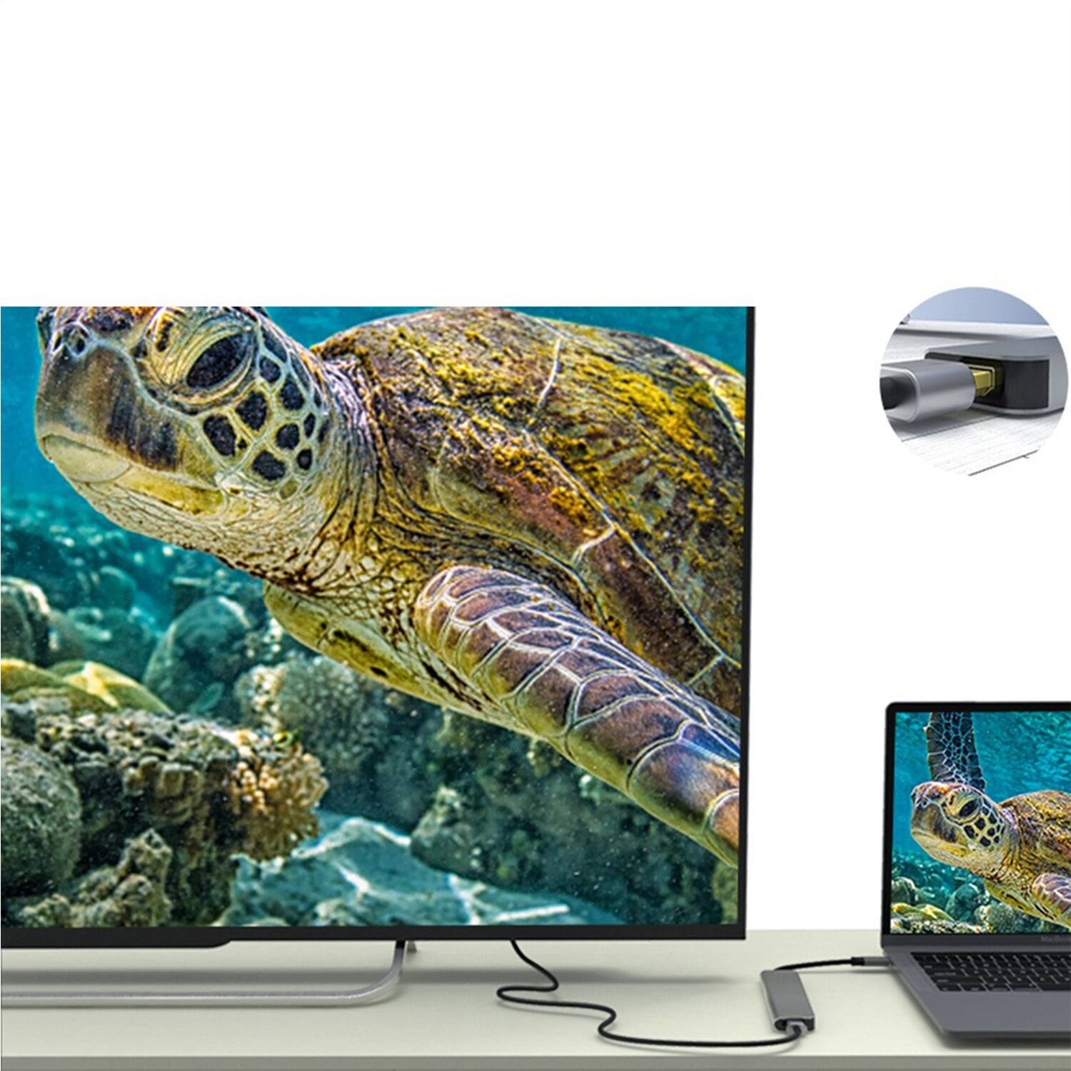 Alt View 13. SaharaCase - 5-in-1 USB-C Docking Station - Space Gray.