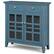 Angle. Simpli Home - Acadian Entryway Storage Cabinet - Distressed Coastal Blue.