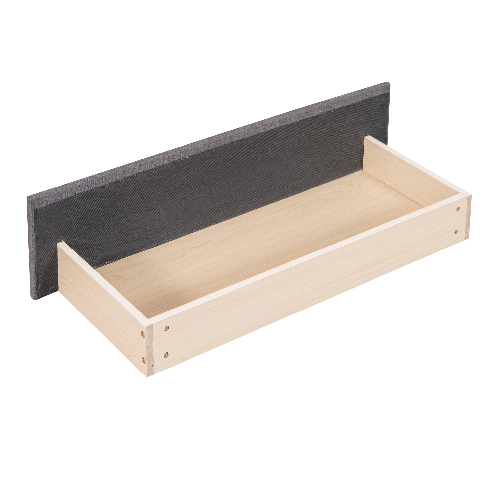 Alt View 6. Tiramisubest - Upholstered Daybed with 2 Storage Drawers Twin Size Sofa Bed Frame No Box Spring Needed, Linen Fabric (Gray) - Gray.