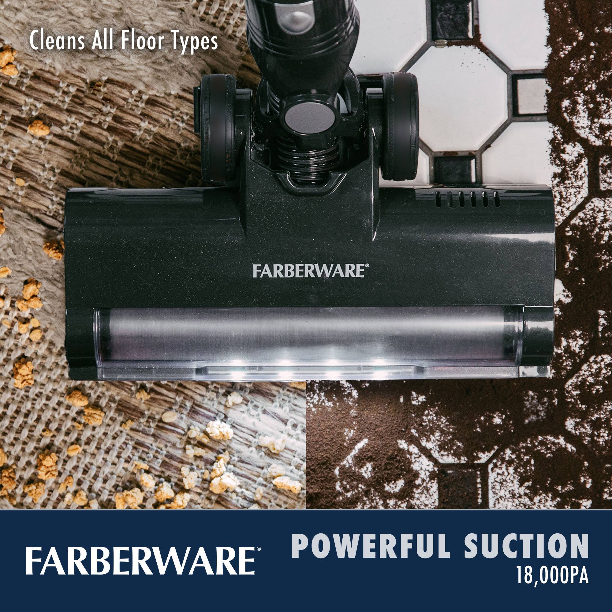 Cleans All Floor Types

FARBERWARE

POWERFUL SUCTION
18,000PA