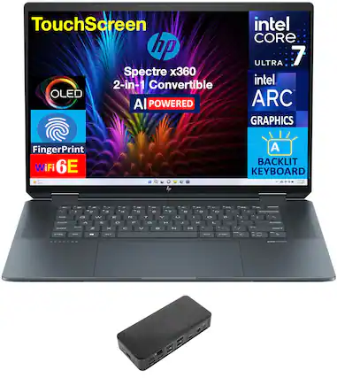 TouchScreen
hp Spectre x360 2-in-1 Convertible OLED
AI POWERED
intel CORE ULTRA 7
intel ARC GRAPHICS
FingerPrint
WiFi 6E
BACKLIT KEYBOARD