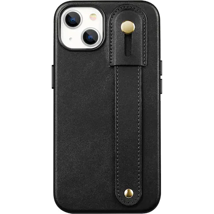 Front. SaharaCase - FingerGrip Series Case for Apple iPhone 13 - Black.