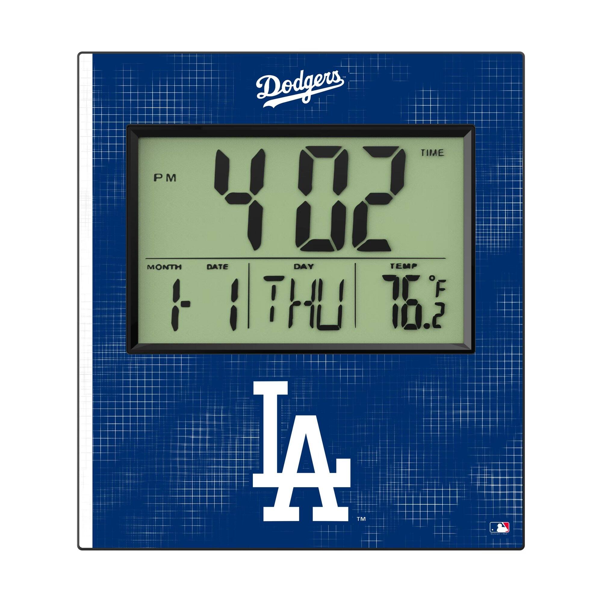 Dodgers TIME PM 4:02 MONTH DATE DAY TEMP F 1 1 THU 76.2 LA TM