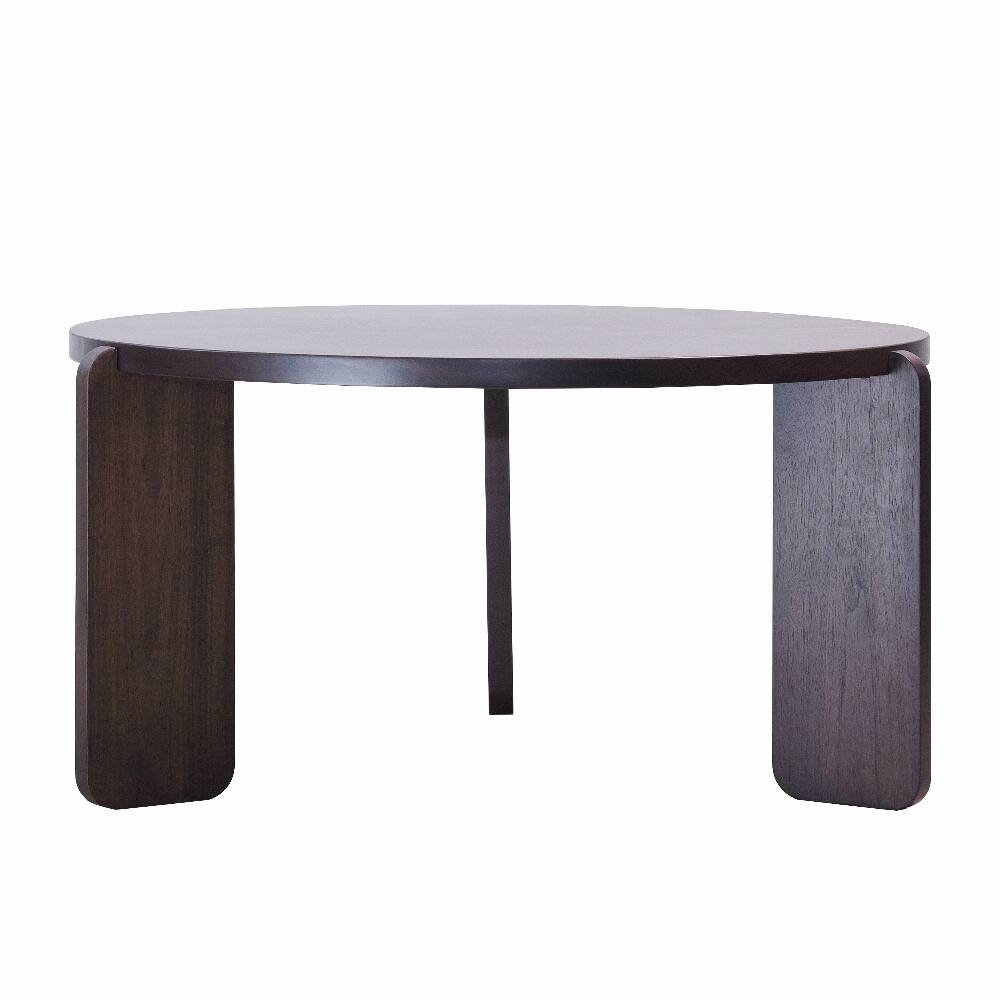 Alt View 10. Loheer - Loheer Nesting Coffee Table Set of 2 Round Walnut Veneer Wood End Table for Living Room - Walnut.