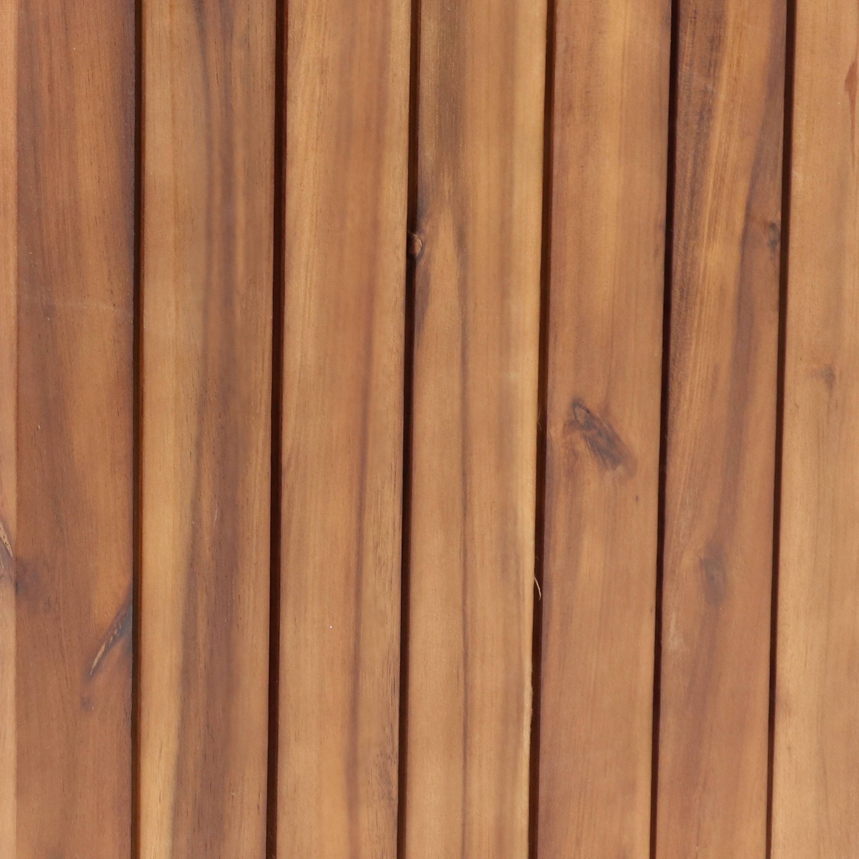 Alt View 4. Sunnydaze - 2-Piece Square Wood Planter Box with Liner - Light Brown Stain.