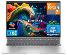 HP - Elitebook Laptop 16.0 WUXGA Display (AMD Ryzen 7 7735U, 64GB DDR5, 512GB PCIe SSD, AMD Radeon, Win 11 Pro) - Silver