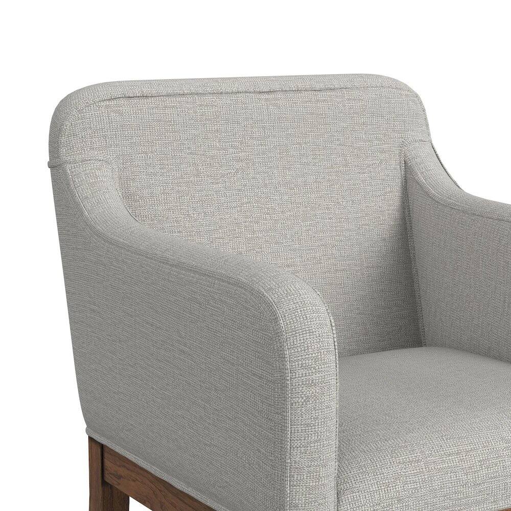 Alt View 3. Picket House Furnishings - Thorin UPH Dining Chair with Light Grey Fabric in Brown - Brown.