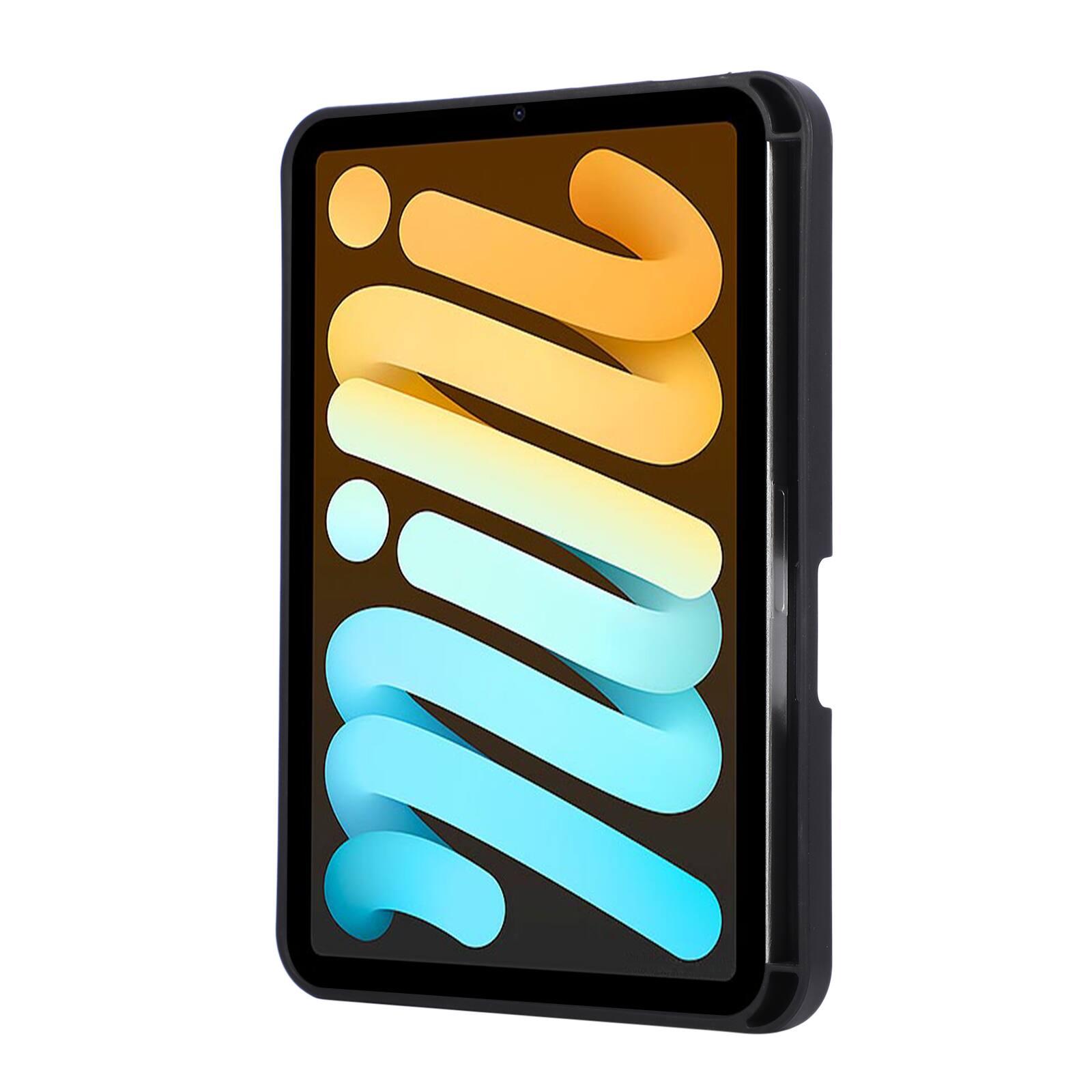 Alt View 3. UUCOVER - Case for iPad mini A17 Pro 8.3-inch 2024/iPad mini 6th Gen Shockproof PU Leather Hand Strap Stand Pencil Holder Cover - Black.