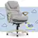 Front. Serta - Upholstered Back in Motion Health & Wellness Office Chair with Adjustable Arms - Fabric - Light Gray.