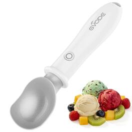 Gvode - Electric Heated Ice Cream Scoop: Rechargeable Cordless Dual-Temp Non-Stick Scooper with 2000mAh Battery