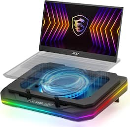 HongFei - Cooling Pad for Msi Raider Katana Titan Stealth Vector Creator Prestige Summit Cyborg Sword Pulse 14-18 inch Laptop - Black