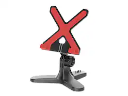 WeatherTech - TabletHolder | Universal Tablet Stand, Anti-slip Face, Adjustable Tilt, Weighted Base – Black Plastic Knob - Black/Red