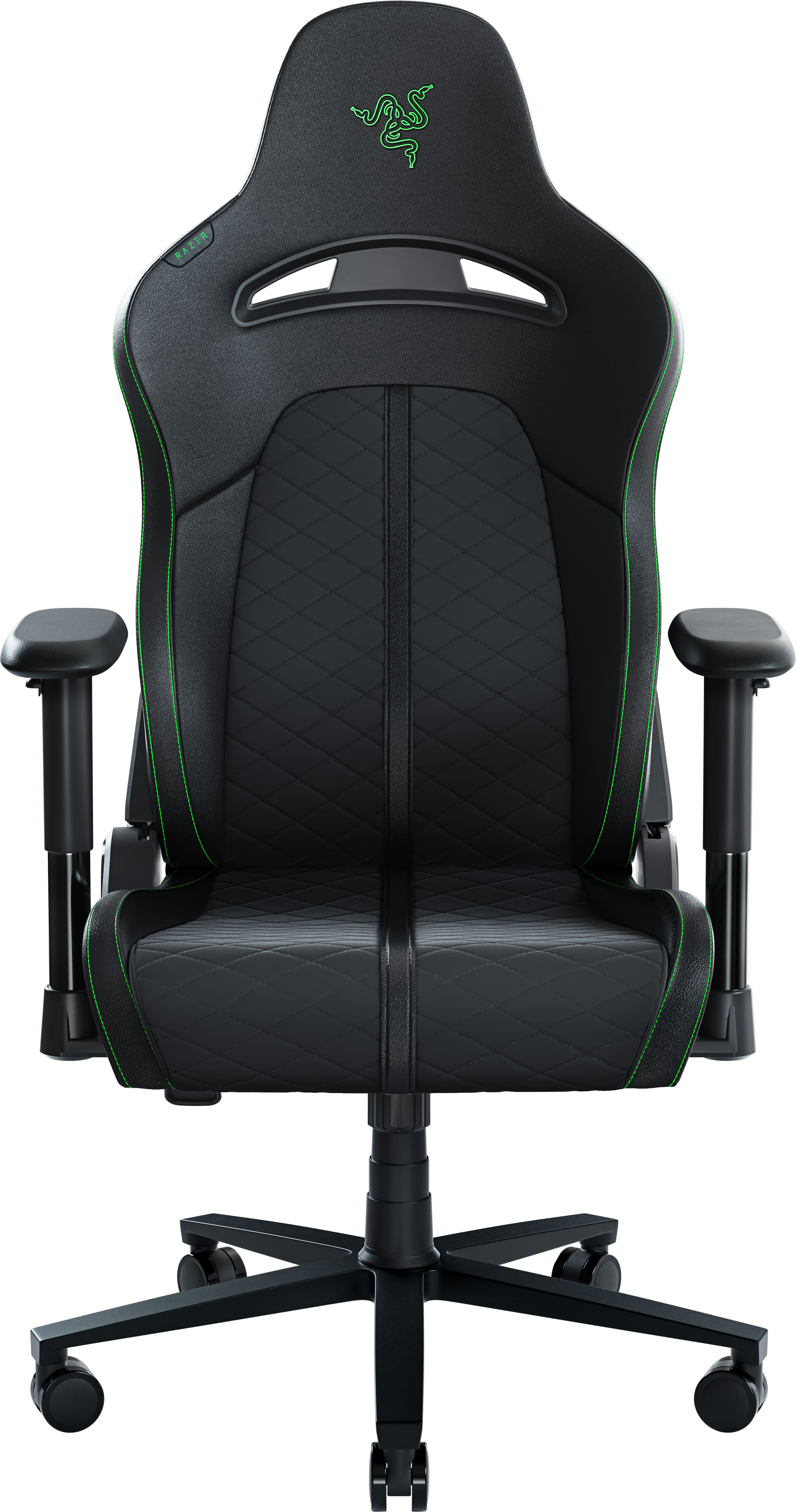 Front. Razer - Enki X Essential Gaming Chair - Black/Green.
