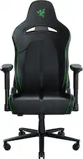 Front. Razer - Enki X Essential Gaming Chair - Black/Green.