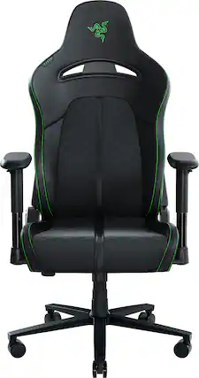 Front. Razer - Enki X Essential Gaming Chair - Black/Green.
