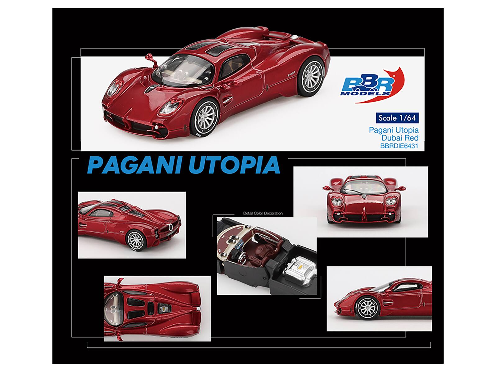 PAGANI UTOPIA

PBR MODELS

Scale 1/64

Pagani Utopia
Dubai Red
BBRDIE6431

Detail Color Decoration
