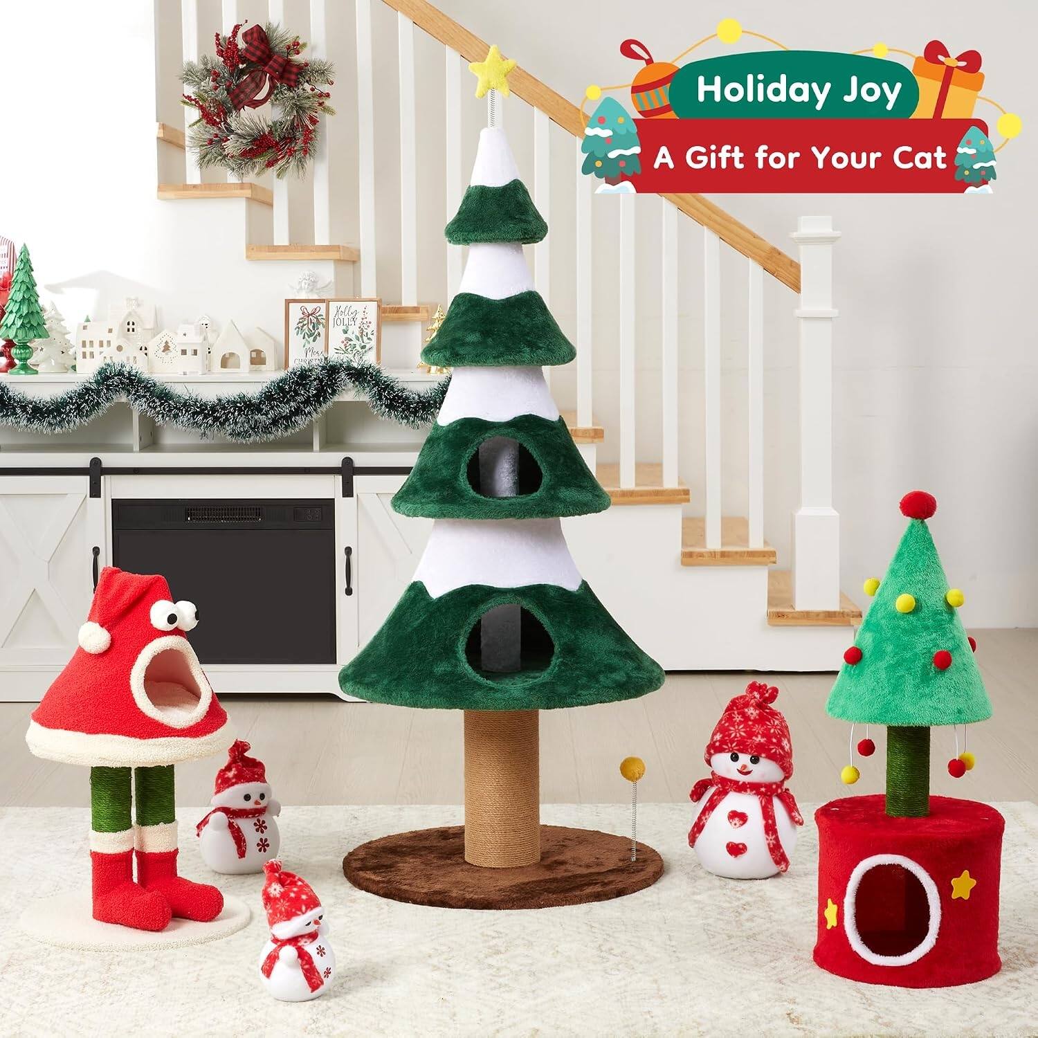 KyyWee Product Name: 62 Inch Multi Level Cat Tree with Scratching Posts ...