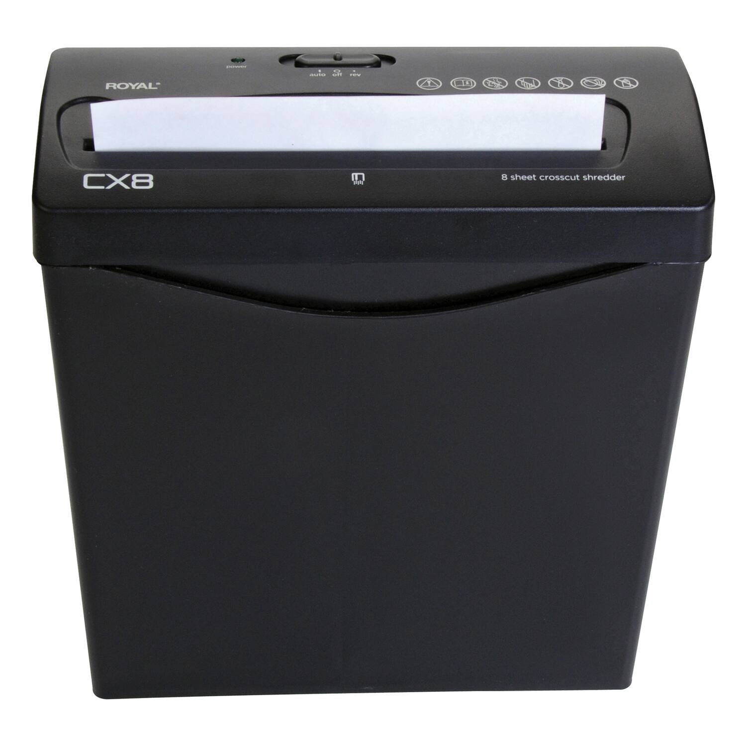 ROYAL  
CX8  
8 sheet crosscut shredder