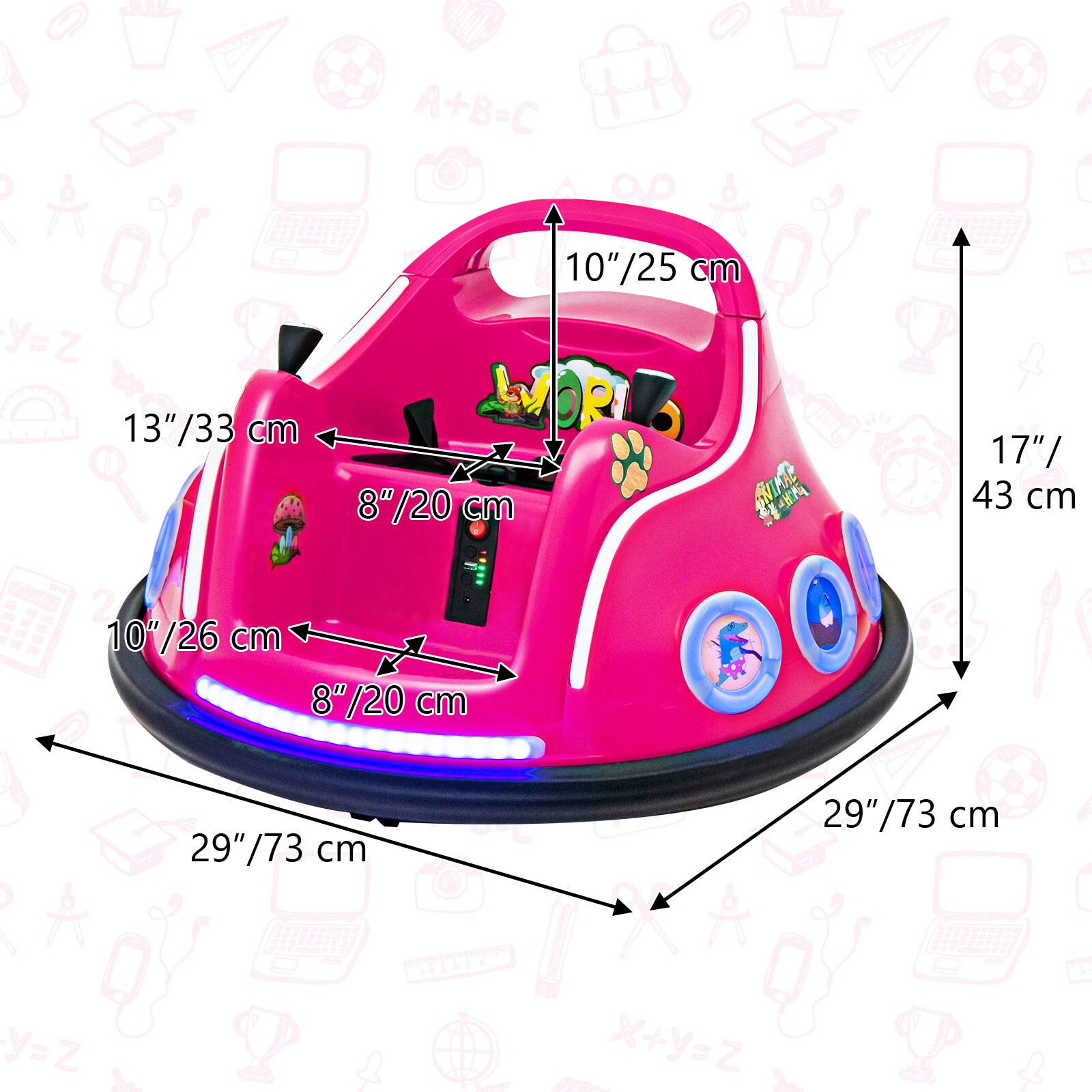 A + B = C  
V = Z  
13" / 33 cm  
8" / 20 cm  
10" / 25 cm  
17" / 43 cm  
10" / 26 cm  
8" / 20 cm  
29" / 73 cm  
29" / 73 cm  
V = Z  
X + Y = Z