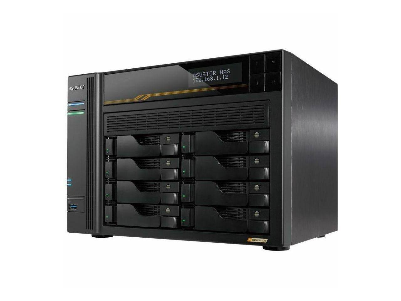 Asustor Lockerstor 8 Gen3 AS6808T 8 Bay NAS, 2.3GHz CPU, USB 4