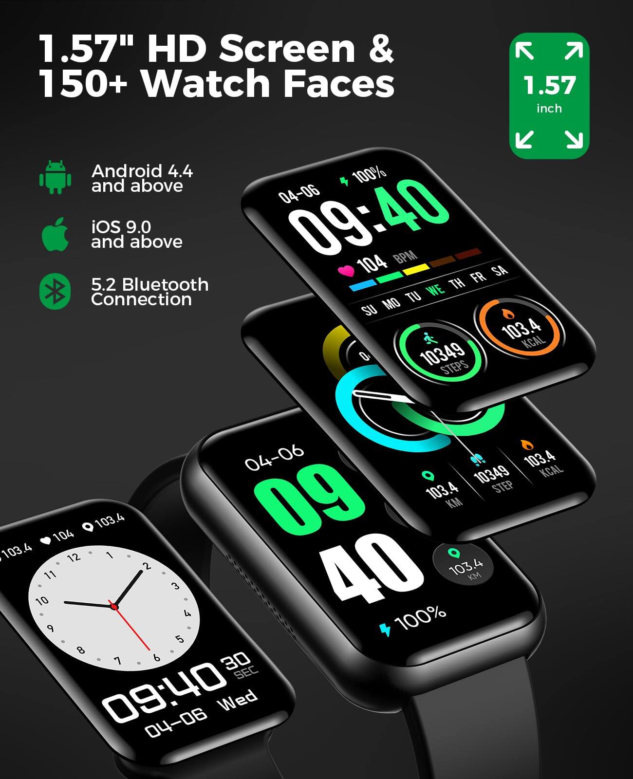 The Best Inks Smart Watch Fitness (answer/make Call) 24/7 Heart Rate ...