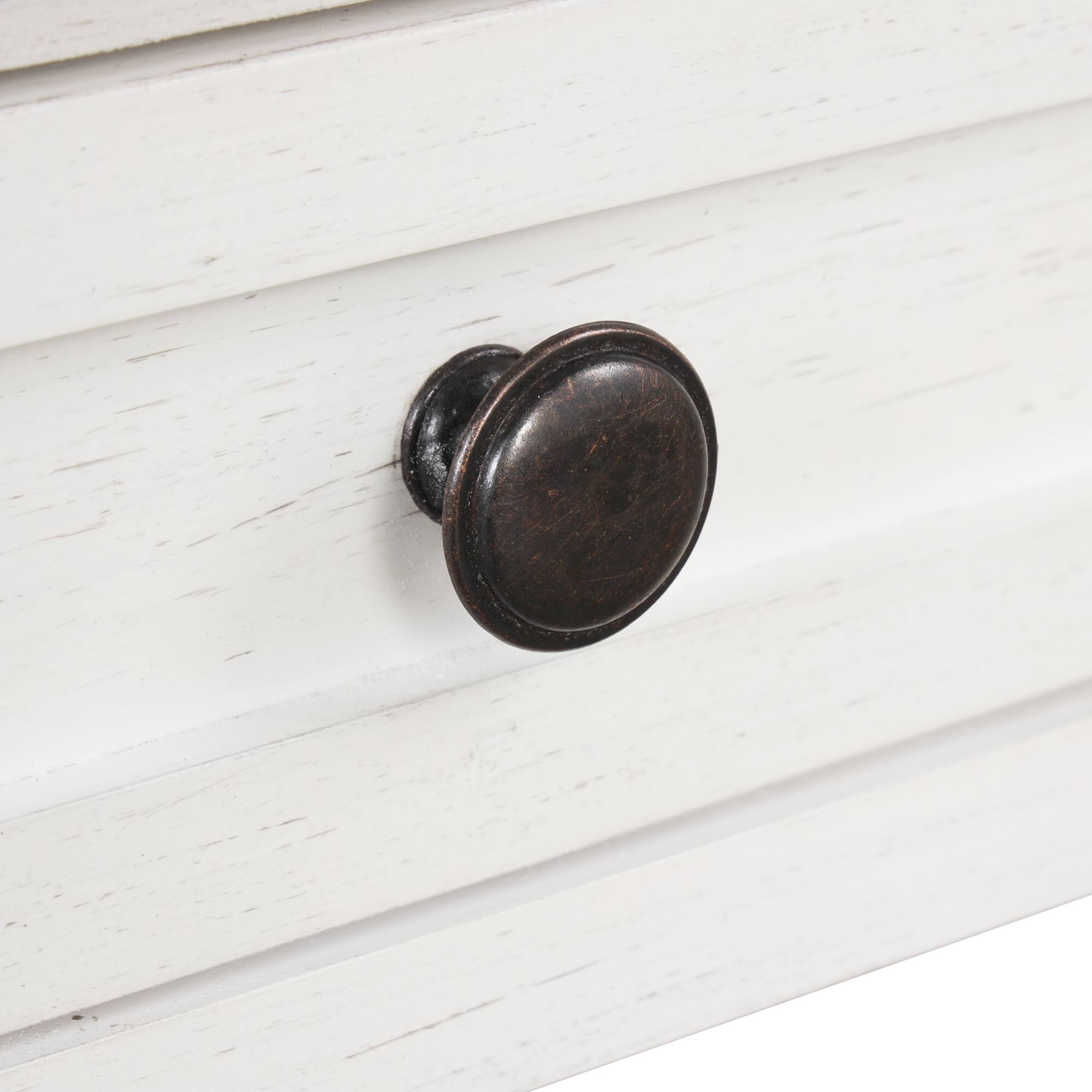 Alt View 9. GOODSILO - Farmhouse Pine Wood Console Table with Drawers and Storage Shelf for Entryway Living Room Bedroom Hallway Kitchen - Antique White.