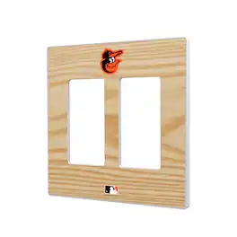 Keyscaper - Baltimore Orioles Baseball Bat Design Double Rocker Light Switch Plate - Multicolor