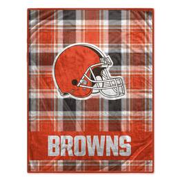 Pegasus - Cleveland Browns 66" x 95" Oversized Plaid FAN-mily Ultra Cozy Blanket - Multicolor