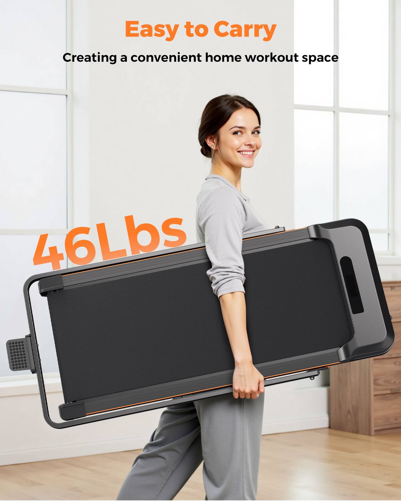 Easy to Carry
Creating a convenient home workout space
46Lbs