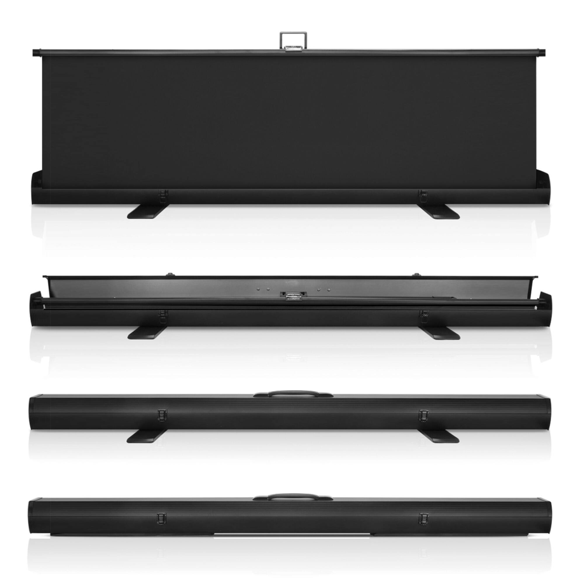 Alt View 1. KHOMO GEAR - Pull-Up Black Backdrop – Wrinkle-Free Chroma Key Screen for Studio, Video, and Streaming Use - Black.