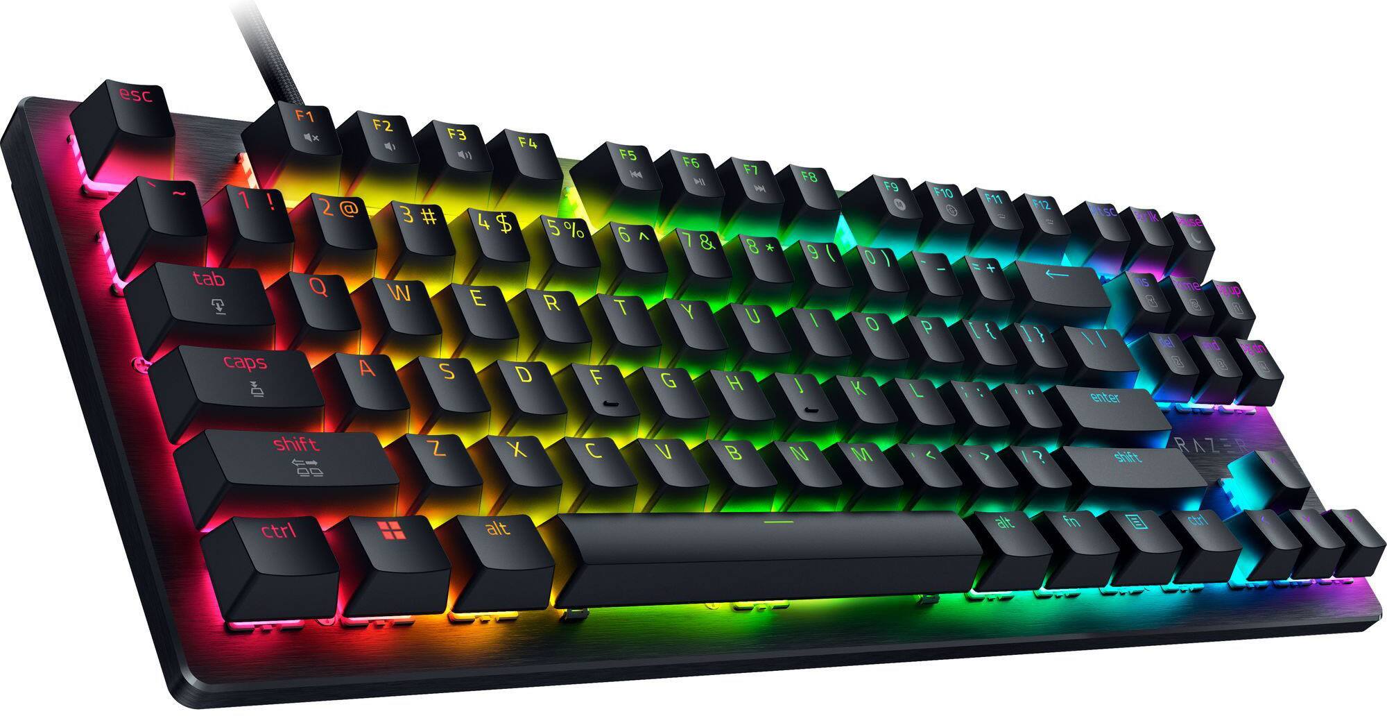 esc 1 ! tab T caps 0 F1 F2 X F3 F4 1 2 @ 3 # 4$ 4 5 % Q W E R A S D 7 F5 H 6 A T F6 F7 04 M 7 & 8 * Y U G H FB 9 / I F9 F10 0 - O P K L F11  + I } F12 1} tsc O me AUD 20 3 // 1e id  enter shift t 9 Z X C V B N M < I  RAZER shift ctrl = alt alt fn E d