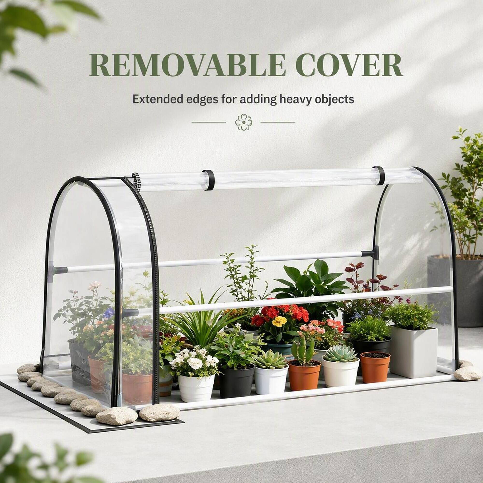 REMOVABLE COVER  
Extended edges for adding heavy objects