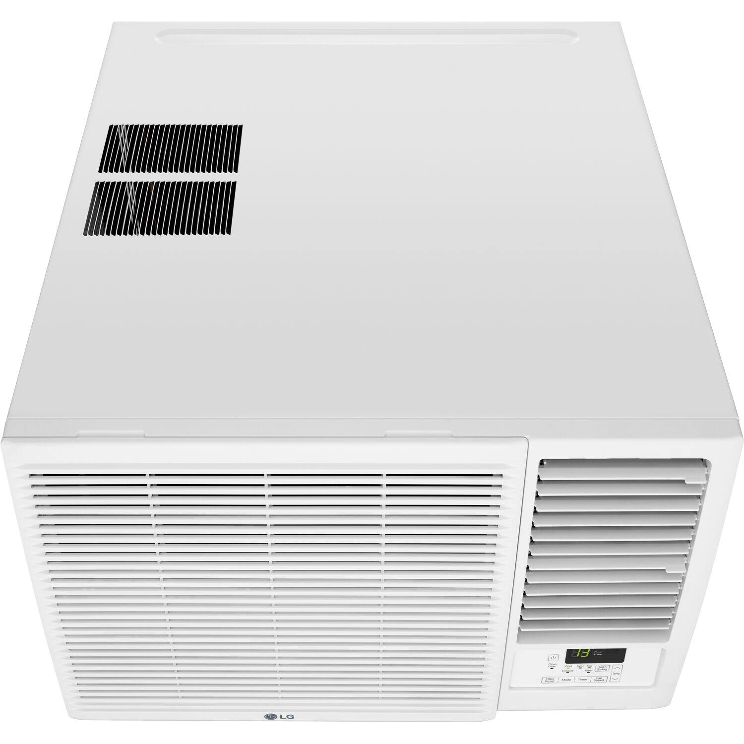 Alt View 6. LG - 18,000 BTU 230V Window-Mounted Air Conditioner with 12,000 BTU Supplemental Heat Function - White.