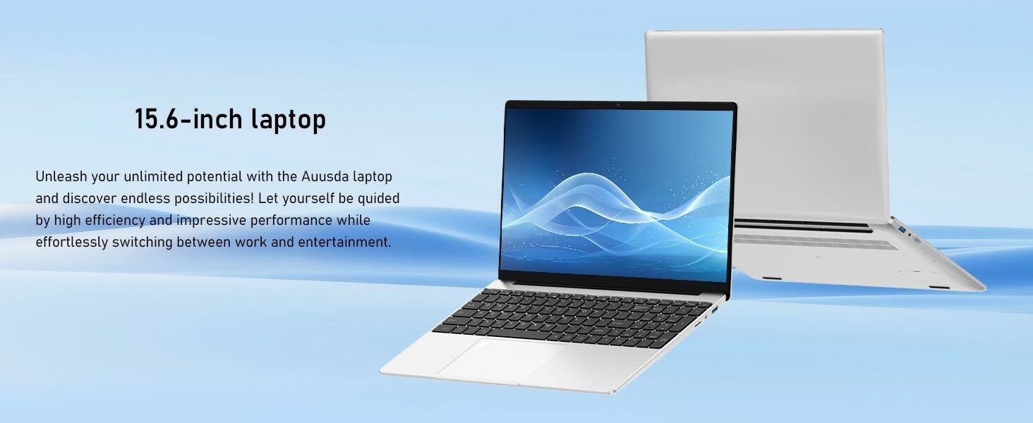 15.6-inch laptop

Unleash your unlimited potential with the Ausda laptop and discover endless possibilities! Let yourself be guided by high efficiency and impressive performance while effortlessly switching between work and entertainment.