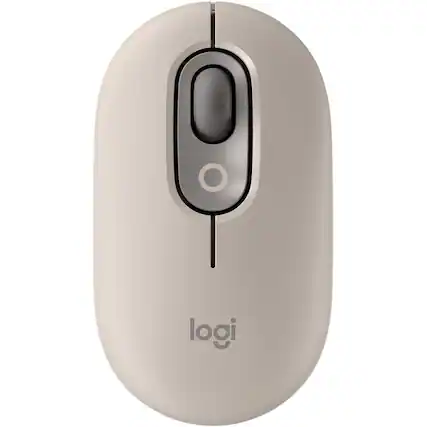 Front. Logitech - Logitech POP Mouse, Wireless Mouse with Customizable Emojis, SilentTouch Technology, Precision/Speed Scroll - Mist - Mist.