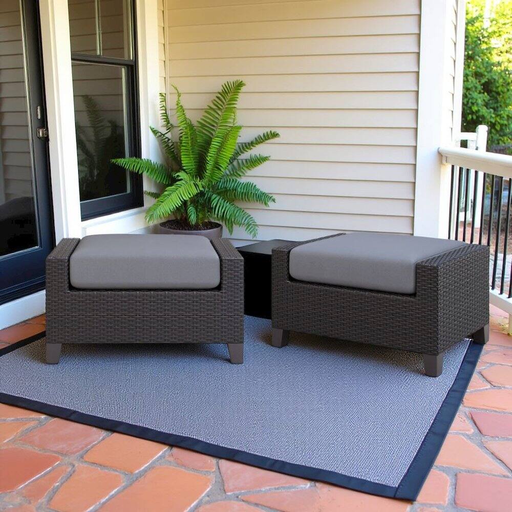 Angle. Outdoor Escape - Outdoor Escape Outdoor Ottomans for Patio - Brown.