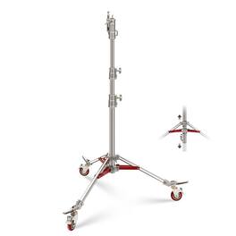 Neewer - Heavy Duty Wheeled Light Stand, 77lb Load, 7.9ft, Stainless Steel - Silver