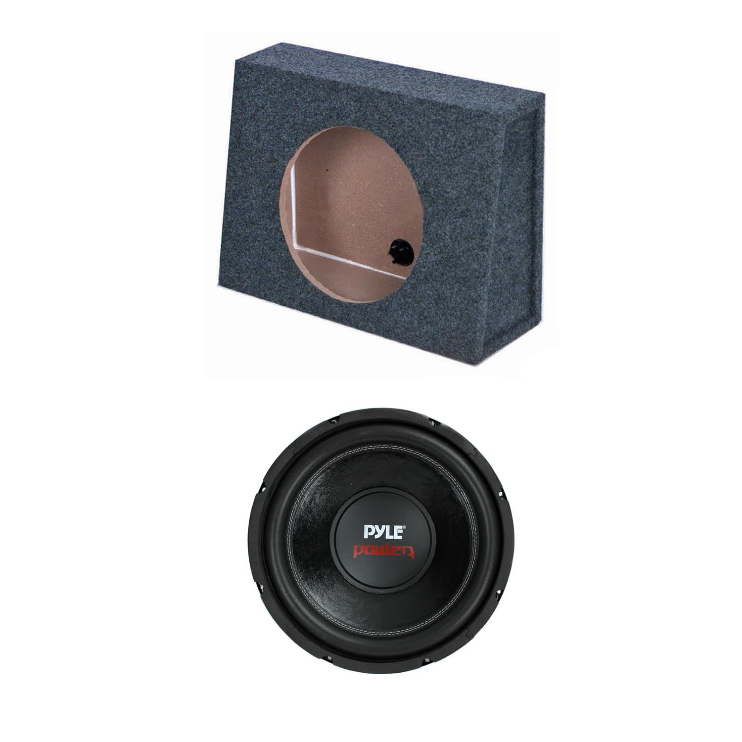 QPower - 12 Inch Single Slim Shallow Subwoofer Box and Pyle 1600 Watt Subwoofer - Black price history on PriceWatchPro