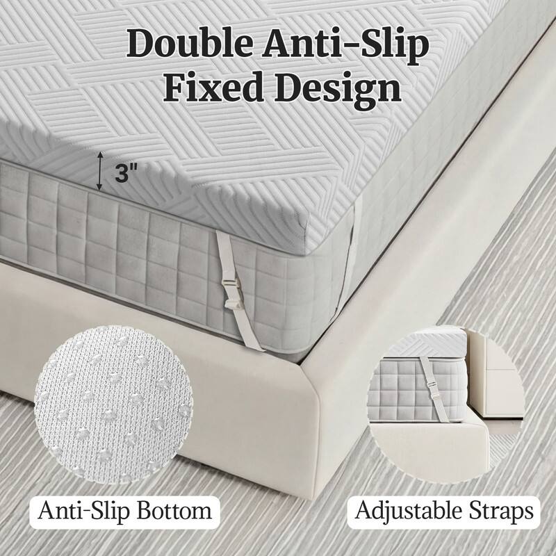 Double Anti-Slip Fixed Design  
3" Anti-Slip Bottom Adjustable Straps