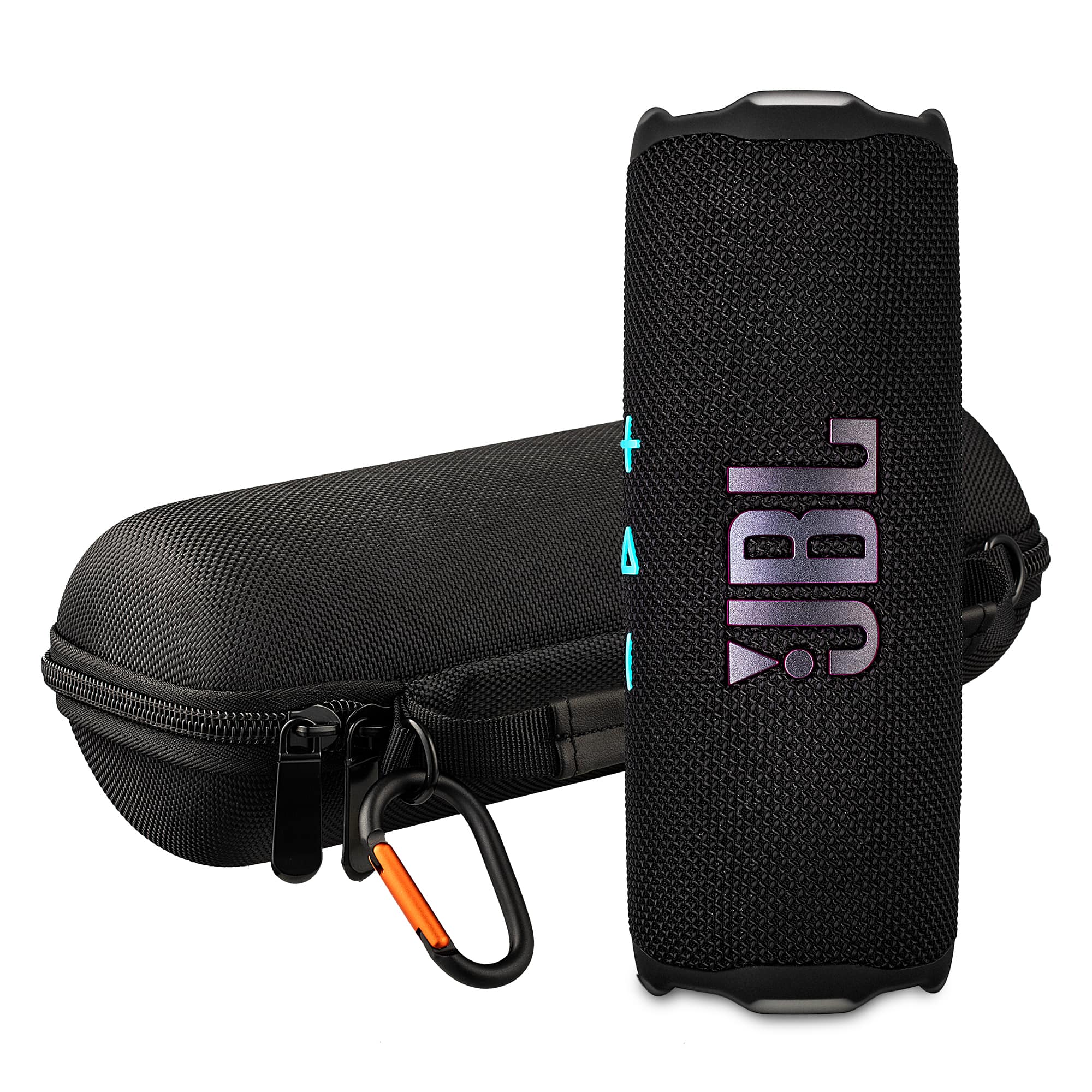 Front. JBL - JBL Flip 7 Portable Bluetooth Speaker (Funky), deep bass, IP68 waterproof, for home, Outdoors Bundle - Funky.