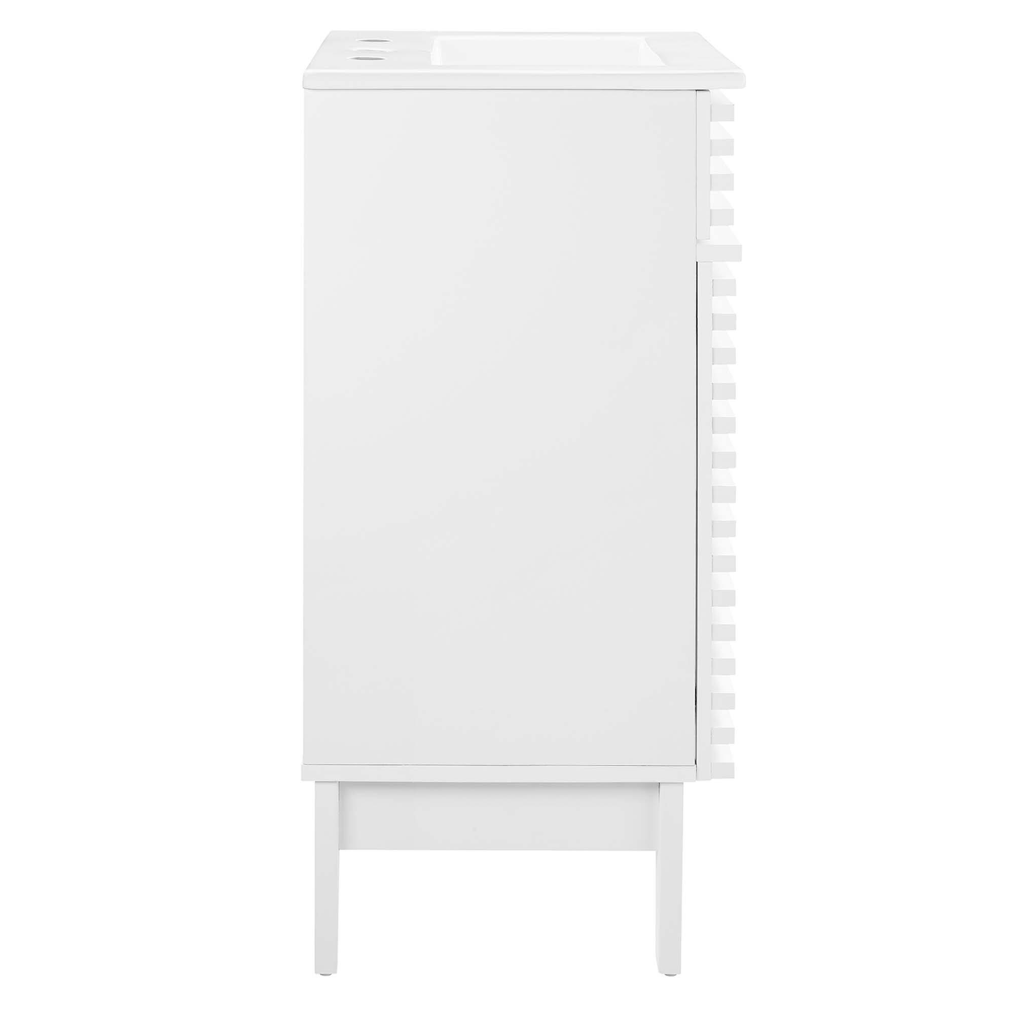 Alt View 1. Modway - Render 18" and 24" Bathroom Vanities with White Basin Included - White White.
