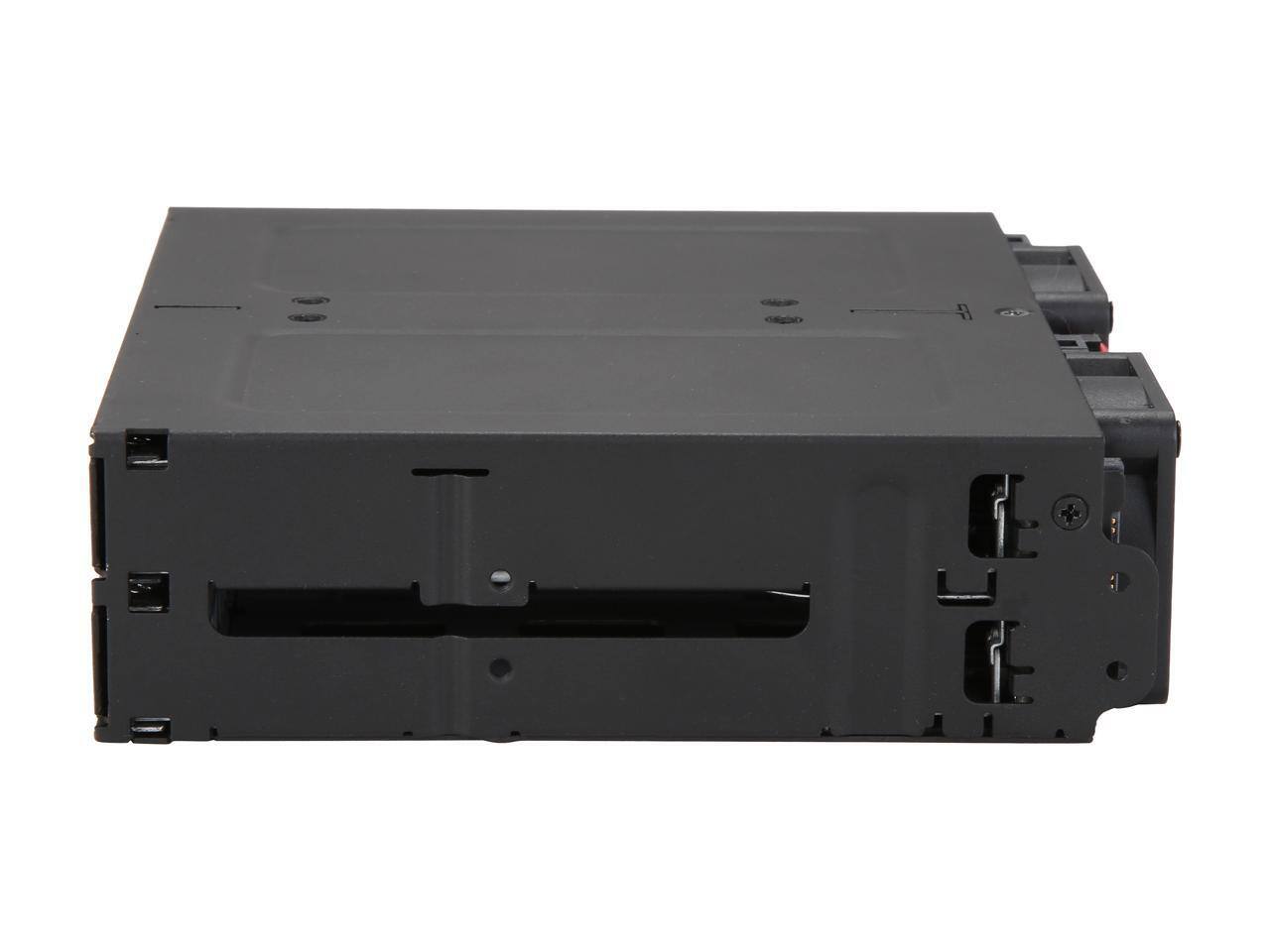 Alt View 4. Icy Dock - ICY DOCK ToughArmor MB699VP-B Rugged Full Metal 4 Bay 2.5" NVMe U.2 SSD Mobile Rack For External 5.25" Bay.