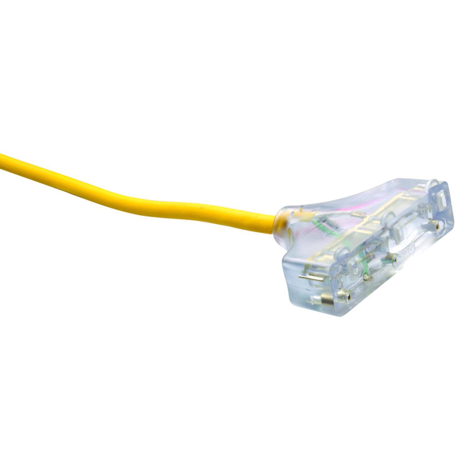 Front. Southwire - Southwire Outdoor 25 ft. L Yellow Tri-Source Extension Cord - Yellow.