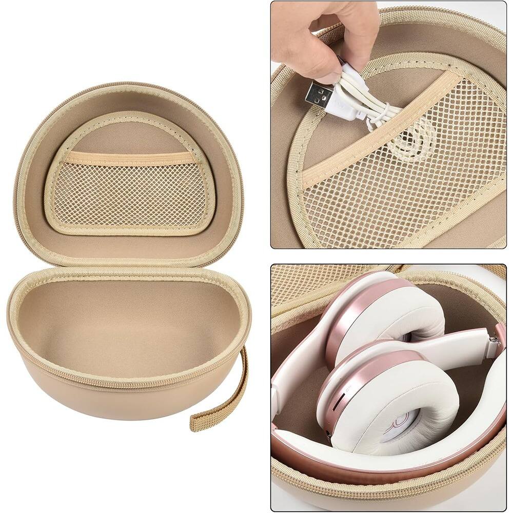 Back. ACJPR - Extra-Large Headphone Case for On-Ear Foldable Bluetooth Wireless Headphones, Compatible with Multiple Models.